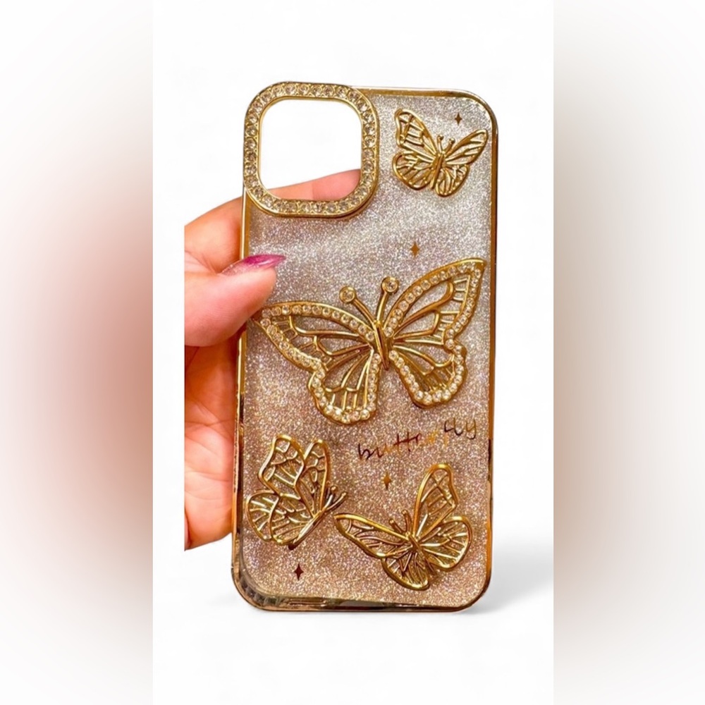 Gold glitter butterfly Phone Case-iphone13
